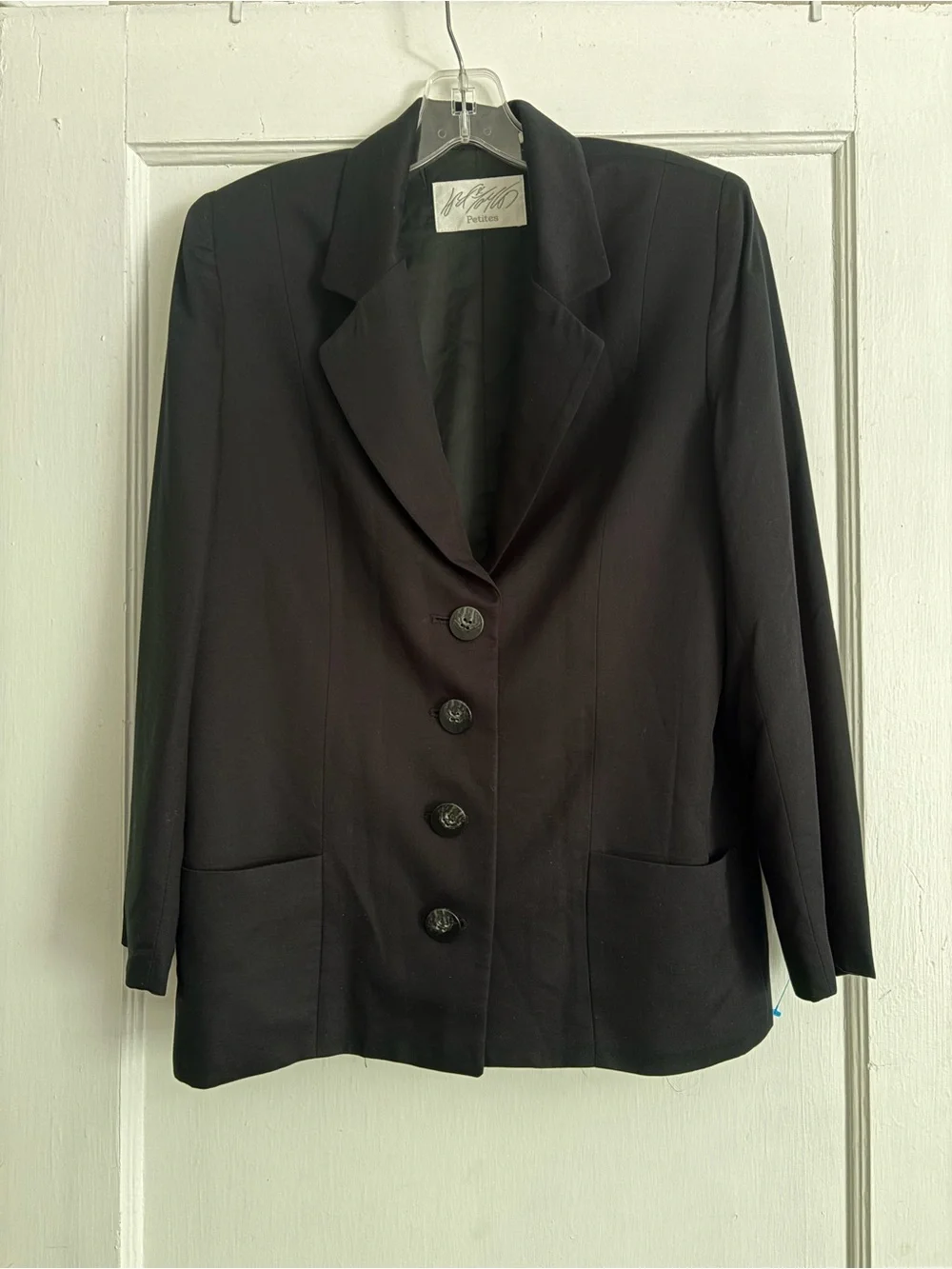 Vintage Lord & Taylor Black Women's Blazer - Single-Breasted Like New Condition